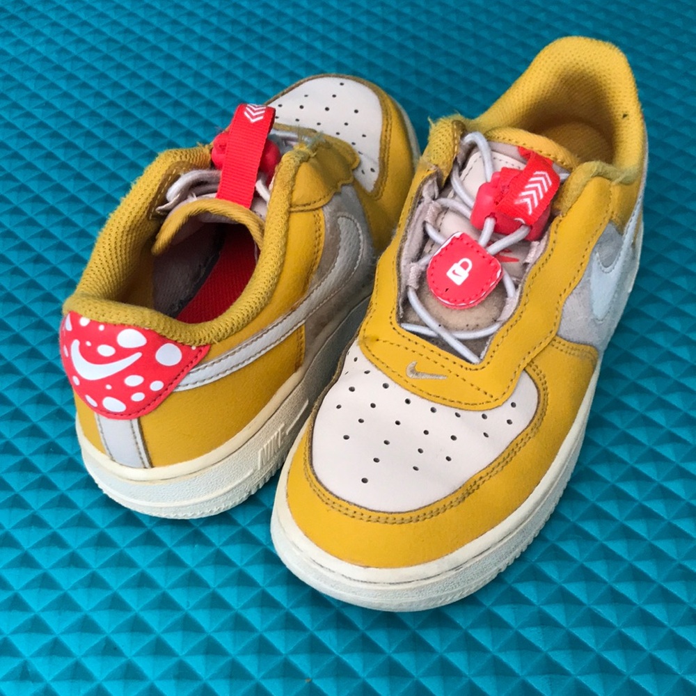 Nike Air Force One Sneakers - Yellow and Red - Kids Size 1